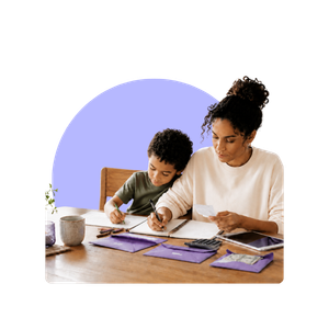 mom budgeting with kids