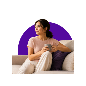 woman relaxing with coffee