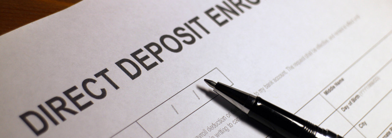 Paper Direct Deposit form